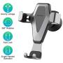Car Phone Mount-Universal Air Vent Clip Gravity Phone Car Mount Holder, 360 Degree Rotation, One-Handed Control Stand Stabilizer Car Cell Phone Mount,Compatible for iPhone, Samsung&All Smartphone