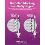 UltiCare VetRx U-40 UltiGuard Safe Pack Pet Insulin Syringes 3/10cc, 29G x 1/2", 100ct