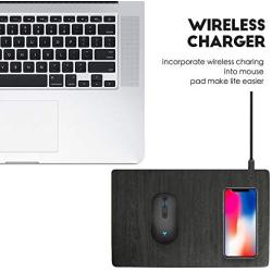 Fast Wireless Charger Mouse Pad Qi Certified Case-Friendly 10W Wireless Charging Mouse Mat for iPhone 11,11 Pro,11 Pro Max,XR,Xs Max,Xs,X,8,8 Plus,Samsung Galaxy S10/S9/S8,Note 10/9/8/（7.5W/10W）