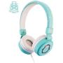 Planet Buddies Kids Headphones, On Ear Headphones for Kids, Volume Safe Foldable Wired Earphones for School, Travel, Phone, Kindle - Blue Penguin