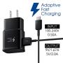 Adaptive Fast Charger Adapter Compatible Samsung Galaxy S9 S9 Plus S8 S8+ S10 S10e Note 8 Note 9, 2 Pack Charging Adapter + 2 Pack 6.6ft Type-C Cables