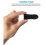Car Charger, FOBSUNLAND High Speed 3.1A Daul USB Car Charger with 3ft Charging Cord Compatible with iPhone 7 7Plus 6 6Plus 6s 6sPlus 5 5S 5C SE,iPad and More (Black)