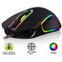 MOTOSPEED USB Wired 3500DPI Gaming Mouse Support Macro Programming, with 6 Buttons, Adjustable RGB Backlit, 6 Adjustable DPI Mouse for PC, Laptop, Apple MacBook