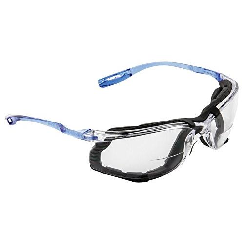 3M 10078371662711 Virtua CCS Protective Eyewear with Foam Gasket and Reader Lens, Standard, Blue with Clear Lens