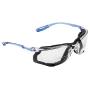 3M 10078371662711 Virtua CCS Protective Eyewear with Foam Gasket and Reader Lens, Standard, Blue with Clear Lens