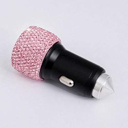 Bling Car Charger Dual Port USB Adapter 5V/2.1A Crystal Decoration Plug for iPhone 11/Xs/Xs max/Xr/X/8/7/6/5,iPad Pro/Air/Mini,Samsung,Galaxy S10/S9/S8/S7/S6,Note 9/8,Cute Car Accessories for Women