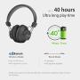 Avantree Audition Bluetooth 5.0 40 hr Wireless/Wired Over Ear Headphones with Mic for Computer TV Watching, Extra Comfortable & Lightweight, HiFi Stereo Headset for PC Laptop Cell Phone – Gray