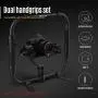 FeiyuTech AK Series Dual Handle Grip Set with 1/4 & 3/8 Inch Screw Hole Hot Shoe Mount Carbon Fiber for FeiyuTech AK Series AK2000 AK4000 Stabilizer Gimbal