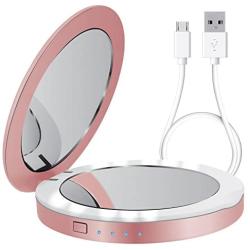 Cellet Compact LED Light 1x/3x Magnified Mirrors, with 3000mAh Power Bank, 1Amp USB Port, Compatible with Apple iPhone 11/ Pro/Pro Max Xr/Xs/Xs Max/X/8/8Plus/7/7+/6 Samsung Galaxy Note 10/9/8/5/S9/S8