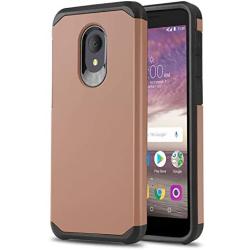 CasemartUSA Phone Case for [Alcatel TCL LX (A502DL)], [DuoTEK Series][Rose Gold] Shockproof Cover [Impact Resistant] for Alcatel TCL LX (Tracfone, Simple Mobile, Straight Talk, Total Wireless)