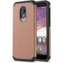CasemartUSA Phone Case for [Alcatel TCL LX (A502DL)], [DuoTEK Series][Rose Gold] Shockproof Cover [Impact Resistant] for Alcatel TCL LX (Tracfone, Simple Mobile, Straight Talk, Total Wireless)