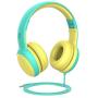gorsun Kids Headphones with Limited Volume, Children Headphone Over Ear, Kids Headphones for Boys and Girls, Wired Headset for Children-Green