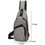 Mens Womens Sling Chest Shoulder Bag Outdoor Travel Crossbody Backpack with USB Charging Port Mens Womens Sling Chest Shoulder Bag Outdoor Travel Crossbody Backpack with USB Charging Port