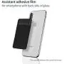 Sinjimoru Business Card Holder for Back of Phone, Reusable iPhone Stick on Wallet, Credit Card Holder for Smartphone. Sinji Pouch L-Flap, Grey