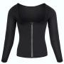 Wonderience Women Sauna Suit Waist Trainer Neoprene Shirt for Sport Workout Corset Hot Body Shaper Top