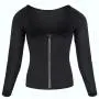 Wonderience Women Sauna Suit Waist Trainer Neoprene Shirt for Sport Workout Corset Hot Body Shaper Top