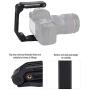 Extension Stabilizer Holder Grip for DSLR Digital Camcorder, Video Filming Camera Protective Handle with Universal Microphone Flash External Screw Hole