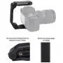 ORDRO U-Grip Video Filming Camera Handle with Standard 1/4 Threaded Interface Foldable Handheld Stabilizer Holder Grip for Gimbal Stabilizer Accessories