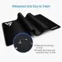 VicTsing [30% Larger Extended Gaming Mouse Pad with Stitched Edges, Long XXL Mousepad (31.5x15.7In), Desk Pad Keyboard Mat, Non-Slip Base, Water-Resistant, for Work & Gaming, Office & Home, Black