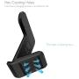 Bysionics Wireless Charger,2 in 1 Fast Qi Phone Wireless Charging Stand & Wireless Charging Dock Compatible for Apple iWatch Series 4/3/2/1 (Black)