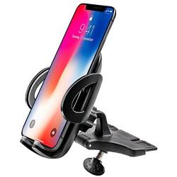 woleyi Phone Holder for Car CD Slot, Universal CD Slot Phone Mount for iPhone 11 Pro Max/11/XS Max/XS/XR/X/8 Plus/8/7 Plus/7/6S/SE, Samsung, Huawei, Nokia, LG, HTC and Other 3.5-6.5" Cell Phone