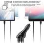 Car Charger, Vogek 50W 10A 4-Port USB Car Charger with Smart Identification Compatible with Galaxy S8 /S7 / S6 / Edge/Plus, Note 5/4 – Black