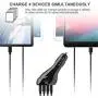 Car Charger, Vogek 50W 10A 4-Port USB Car Charger with Smart Identification Compatible with Galaxy S8 /S7 / S6 / Edge/Plus, Note 5/4 – Black