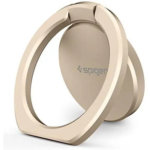 Spigen Style Ring 360 Cell Phone Ring/Phone Grip/Stand/Holder for All Phones and Tablets Compatible with Magnetic Car Mount - Champaign Gold Spigen Style Ring 360 Cell Phone Ring/Phone Grip/Stand/Holder for All Phones and Tablets Compatible with Magnetic Car Mount - Champaign Gold