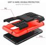RioGree Phone Case for LG K10 2018/LG K30/LG Phoenix Plus/LG CV3 /Pro LTE/Harmony 2 Cell Phone Case, with Screen Protector Kickstand Cell Cover Skin, Red