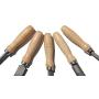 DS-Space High Carbon Steel File Set with Wooden Handles Rasp File for Wood, Metal, Plastic, 5 Pieces (Steel File, Medium)