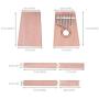 Kalimba DIY Kit, 10 Keys Thumb Piano Set Mahogany Finger Percussion Mbira Musical Instrument for Music Lover, Beginner & Children