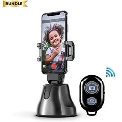 Robot Camera Phone Holder W/Bluetooth Remote, Portable Smart Selfie Stick, 360° Auto Rotation Face Object Tracking Phone Camera Holder, Smartphone Holder For Vlog Recording, Cooking and Fitness videos