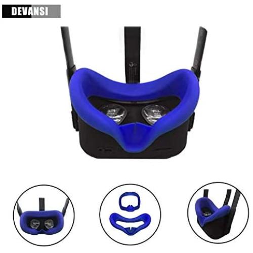 Devansi VR Eye Silicone Cover & Eye Pad for Oculus Quest Eye Cushion Cover Sweatproof Lightproof