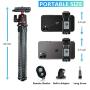 Phone Tripod, Flexible Cell Phone Selfie Stick Tripod, Camera Octopus Tripod Stand Holder with Wireless Remote and Foldable Phone Clip, Compatible with iPhone/Android/DSLR/GoPro Camera