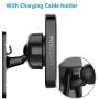 WixGear Universal Stick On Dashboard Magnetic Car Mount Holder, for Cell Phones and Mini Tablets with Fast Swift-snap Technology, (New Rectangle Stronger Design)