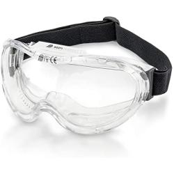 Neiko 53875B Protective Safety Goggles Eyewear with Wide-Vision, ANSI Z87.1 Approved | Adjustable & Lightweight