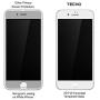 TECHO Privacy Screen Protector for iPhone 8 7 6s 6, Anti Spy 9H Tempered Glass, Edge to Edge Full Cover Screen Protector [Anti-Fingerprint] [Bubble Free] [Full Coverage] (White)
