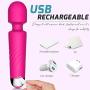 NiuNiu Premium Personal Wand Massager with 20 Vibrations & 7 Speeds, Whisper Quite - Magnetic USB Rechargeable & Waterproof- Perfect for Muscle Tension, Back, Neck Relief, Soreness, Recovery - Pink