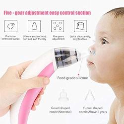 YAVOCOS Baby Nasal Aspirator Electric Safe Hygienic Nose Cleaner with 2 Sizes of Nose Tips and Oral Snot Sucker for Newborns Boy Girls (Red WithBox)