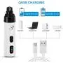 Viixm Dog Nail Grinder, Electric 2-Speed Pet Nail Trimmer Clipper Low Noise Rechargeable Painless Paws Grooming and Smoothing for Small Medium Large Dogs and Cats
