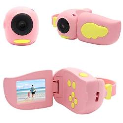 Mini DV Camera,MERLINAE Kids Video 12 MP Digital Camera for Girls 16 GB Card Rechargeable 1080P Toy 2.4 Inch HD Screen Recorder Gifts for 3-12 Years Old Girls Toddlers Pink