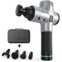 OPOVE M3 Pro Massage Gun Deep Tissue Percussion Muscle Massager for Pain Relief, Handheld Electric Body Massager Sports Drill Portable Super Quiet Brushless Motor, Silver