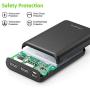 Omars Power Bank 10000mAh Portable Charger USB C & 2 USB A Ports Compact Battery Pack for iPhone Huawei Samsung and Type C Device
