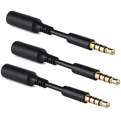 3 Pack Headset Audio Jack Extender, 3.5mm Headphone AUX Extension Adapter for Juice Pack, for Battery Charger Case, Power Case, for Smartphones, Tablets 3 Pack Headset Audio Jack Extender, 3.5mm Headphone AUX Extension Adapter for Juice Pack, for Battery Charger Case, Power Case, for Smartphones, Tablets
