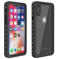 OUNNE iPhone X/Xs Waterproof Case, Underwater Full Sealed Cover Snowproof Shockproof Dirtproof IP68 Certified Waterproof Case with Built-in Screen Protector for iPhone X/Xs