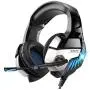 Gaming Headset for PS4, Xbox One, PC Headphones with Microphone LED Light Mic for Nintendo Switch Playstation Computer, K5 pro (Black&Blue) Gaming Headset for PS4, Xbox One, PC Headphones with Microphone LED Light Mic for Nintendo Switch Playstation Computer, K5 pro (Black&Blue)