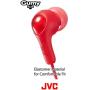 JVC Gumy in Ear Earbud Headphones, Powerful Sound, Comfortable and Secure Fit, Silicone Ear Pieces S/M/L - HAFX7V (Violet)
