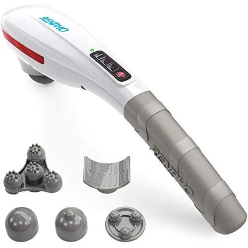 RENPHO Cordless Handheld Back Massager, Rechargeable Electric Deep Tissue Percussion Muscle Massager for Neck Shoulder Leg Foot Joint Pain Relief, Portable Vibrating Massager for Full Body Home Office RENPHO Cordless Handheld Back Massager, Rechargeable Electric Deep Tissue Percussion Muscle Massager for Neck Shoulder Leg Foot Joint Pain Relief, Portable Vibrating Massager for Full Body Home Office