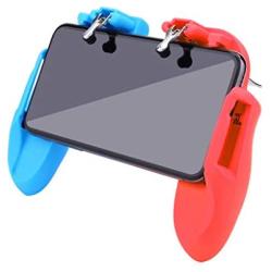 Efaster Mobile Game Controller for PUBG 4in1 Gamepad Shoot and Aim Trigger Phone Cooling (Multicolor)