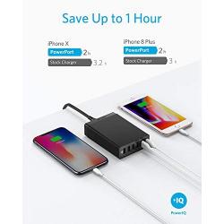 USB Wall Charger, Anker 60W 6 Port USB Charging Station, PowerPort 6 Multi USB Charger for iPhone Xs/Max/XR/X/8/7/Plus, iPad Pro/Air 2/Mini/iPod, Galaxy S9/S8/S7/Edge/Plus, Note, LG, HTC, and More
